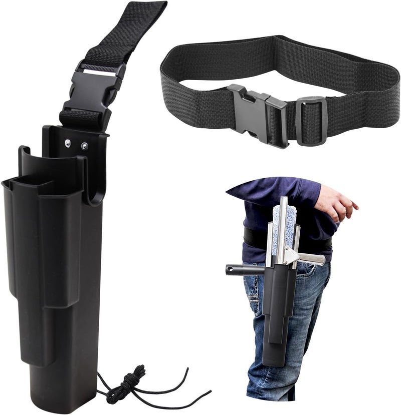 Windows101 Window Cleaning Side Bucket On a Belt Holster Holds 3 Squeegees and a Washer - Image 1